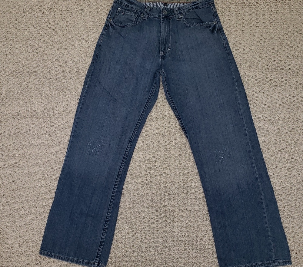 Tommy Hilfger mens blue jeans factory distressed